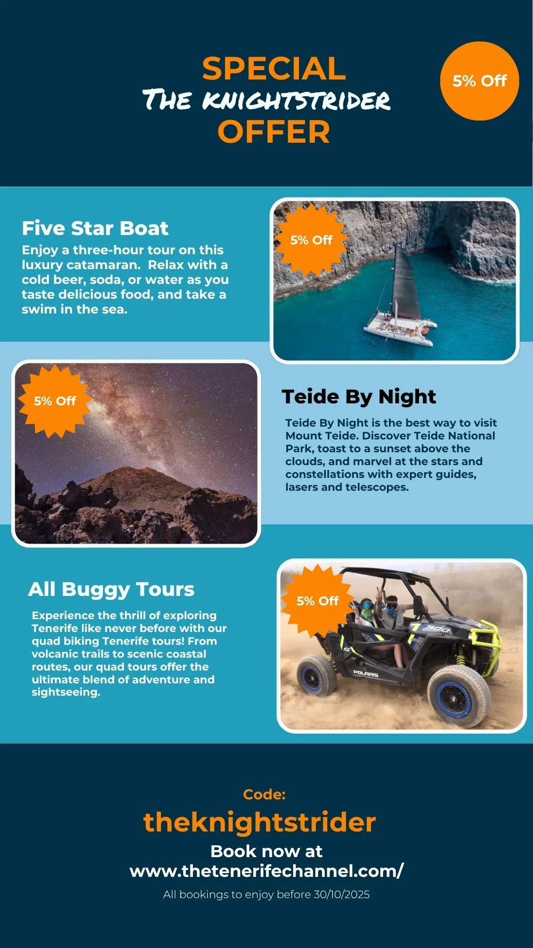 Tenerife excursions offer